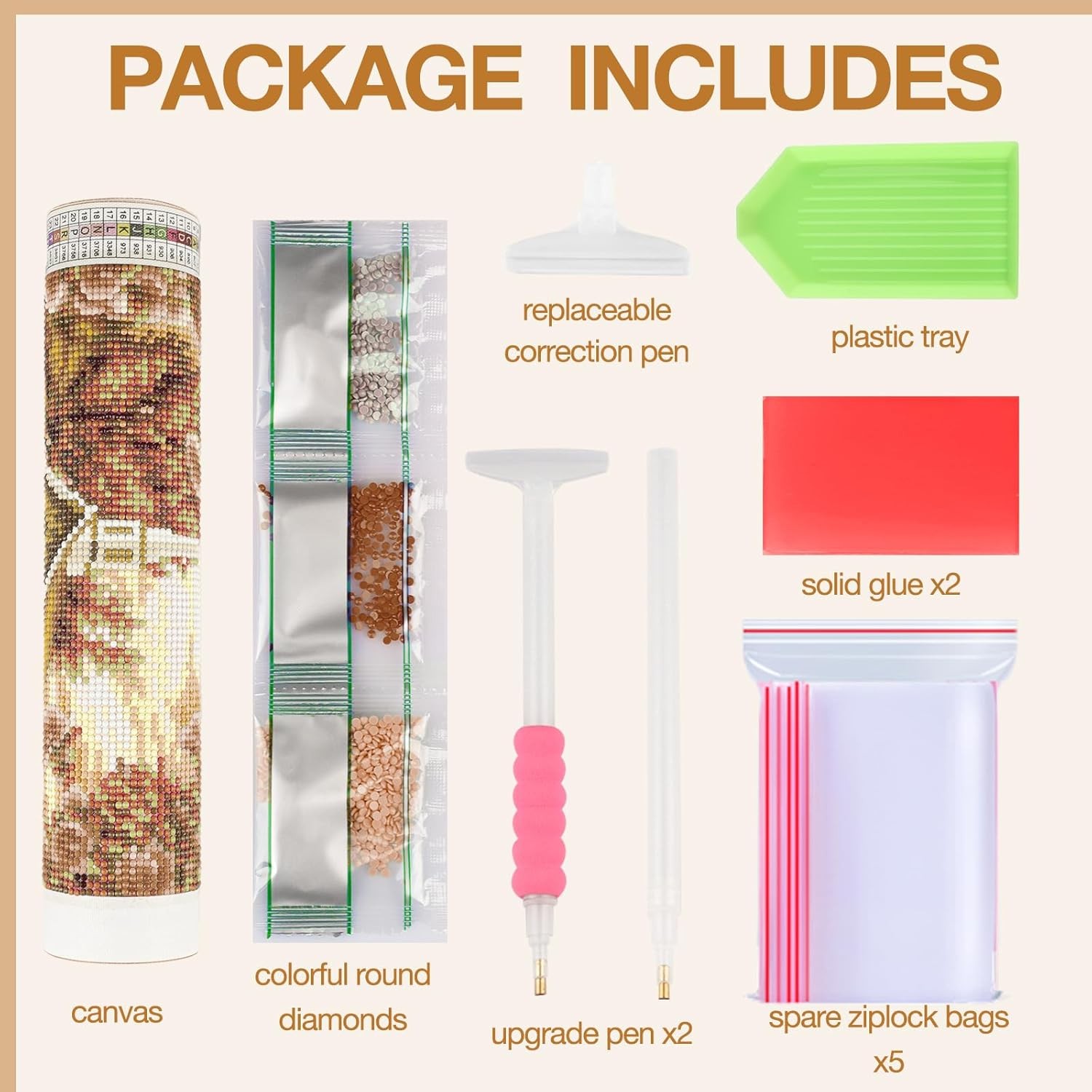 Christmas Diamond Painting Kits for Adults, 5D Winter Train Diamond Art Kits for