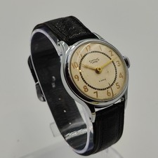 Vintage Mens Working Mechanical Watch Silver Coloured 1950s Smiths Empire V