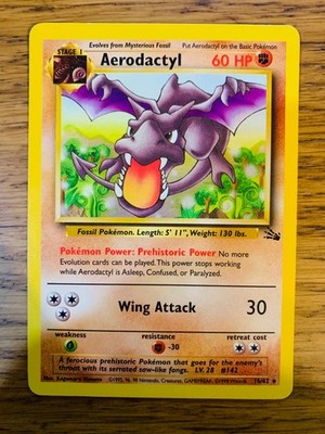 Aerodactyl (16/62) Non Holo Fossil Set Rare Pokemon Card! FAST