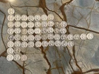 1940s Washington Quarters 90% Silver Circulated Junk Silver Coins Lot Of 54