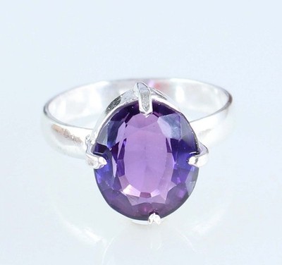 7,45 Ct Natürlicher Ovaler Boysenberry Saphir Ring Mit AGI Zertifikat 925 Silber