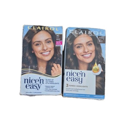 2-Clairol Nice'n Easy Permanent Hair Color - 4G Dark Golden Brown Damaged Boxes 