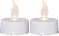 Star Trading Led-Teelichte 'Paulo', 2Er Set Warmwhite Led, Weiß, Ca. 4X4 Cm, Kun