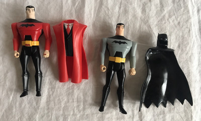 Vintage 1999 Kenner DC Comics Batman & Bruce Wayne Figures Rapid Change