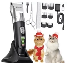oneisall Cat Clippers,Quiet Cat Hair Trimmer for Matted Hair,Rechargeable