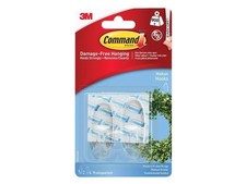 Command Medium Strip Adhesive Hooks - Damage Free Removes Cleanly - Clear 2 Pack 3.11 per strip