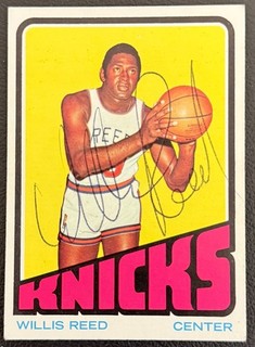 WILLIS REED Autographed Signed 1972 73 Topps Basketball Card #129 HOF Died 2023