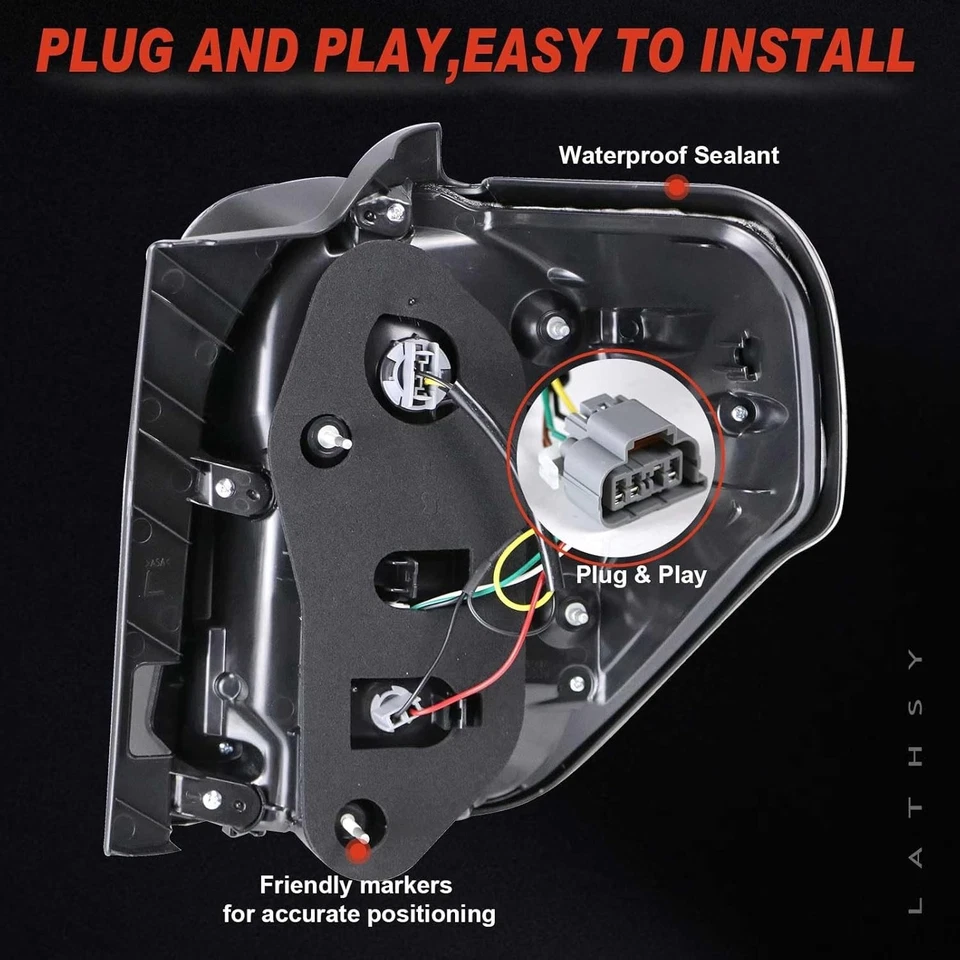 Conjunto de lanterna traseira de LED compatível com Toyota 4Runner 2014-2020 lado esquerdo do motorista - Imagem 3 de 4