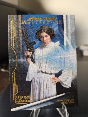 Princess Leia 2019 Topps Star Wars Masterwork #HR-3 Gold /25 Heroes of Rebellion