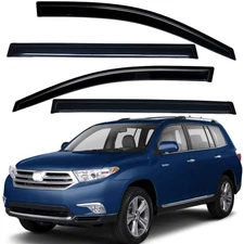 Tape-on Window Visors Vent Shade Wind Deflectors For 2008-2013 Toyota Highlander