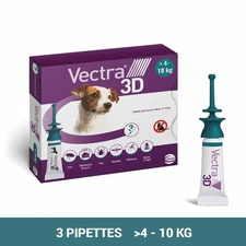 Ceva Vectra 3D Spot-on Solution for dogs 4-10 kg 3 pipettes