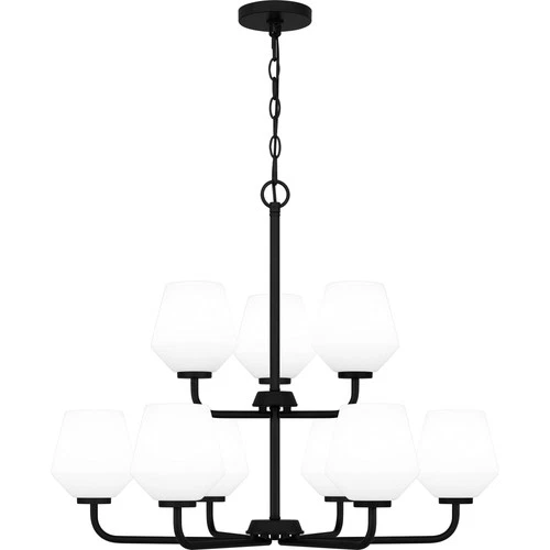 Quoizel NIE5028 Nielson 9 Light 29"W Chandelier - Black - Picture 2 of 7