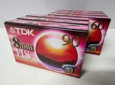7 VIDEOCASSETTE VERGINI VIDEO 8 VIDEO8 TDK 8 mm HS 3 da 90' + 4 da 60' minuti