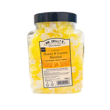 Mr. Crilly's Menthol Hard Candy - 1.5kg Bulk Jar - Throat & Cough Relief Sweets