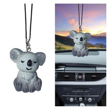 Cute Koala Car Mirror Hanging Ornament, Funny Rear View Mirror Eyes Closed