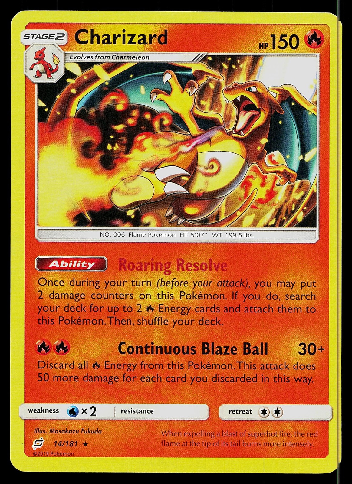 Pokemon Card Team Up Charizard 14/181 Rare