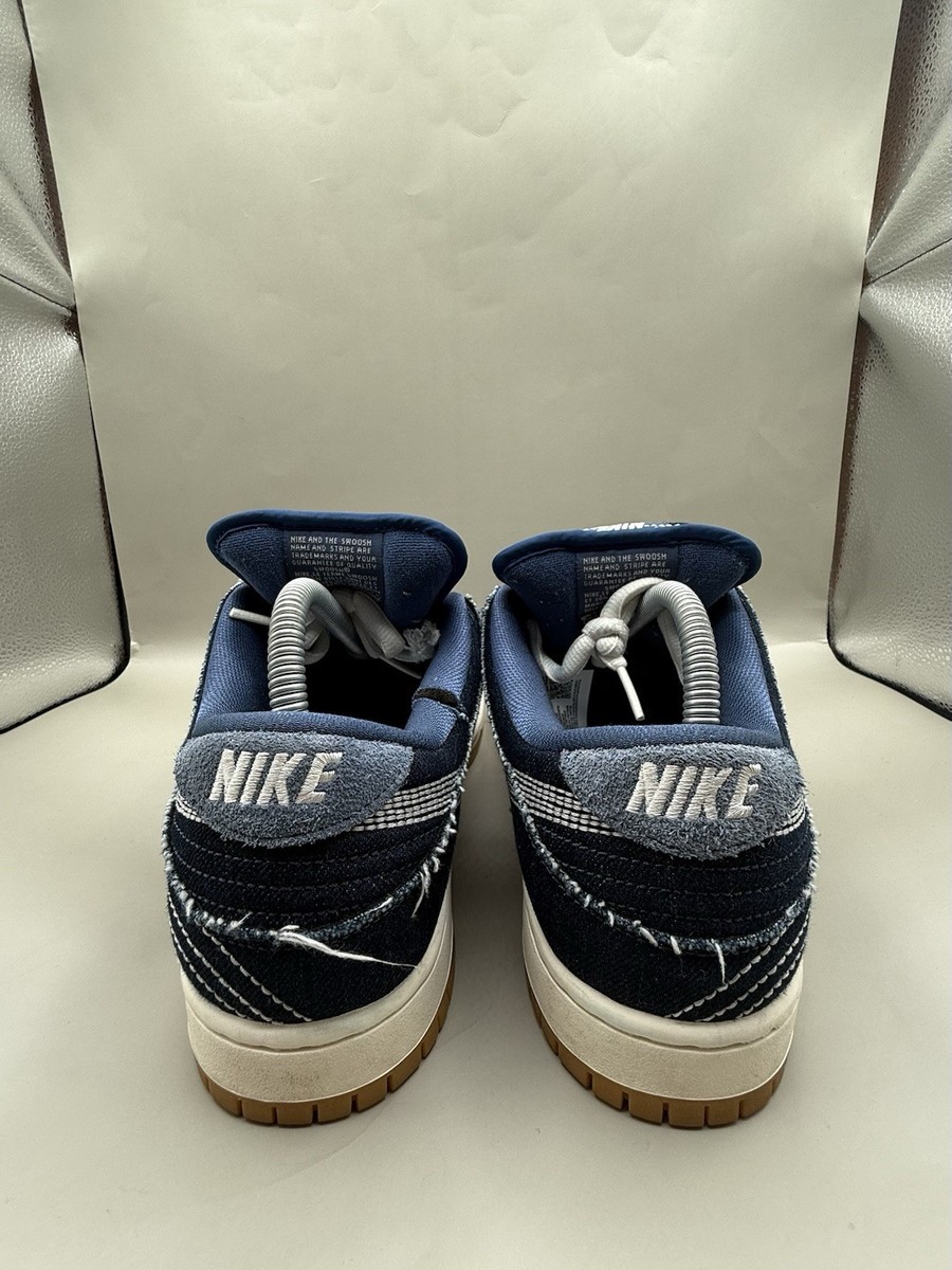 Authentic 2020 Nike SB Dunk Low Pro PRM Denim Sashiko Men Size 8