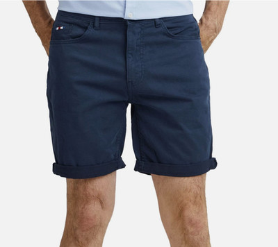 FQ1924 Josh Herren Freizeit-Bermuda Shorts Baumwoll-Hose - Navi - Gr. M - Neu!