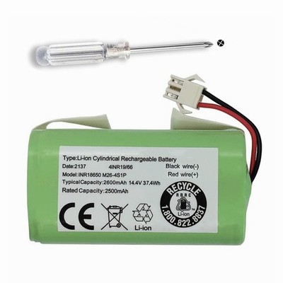 New Battery for iHome AutoVac Juno 2nd Gen iHRV9-BLKS Robot Vacuum 2600mAh