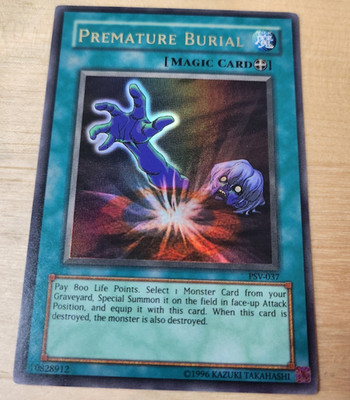 Yu-Gi-Oh! Premature Burial PSV-037 Ultra Rare Unlimited Edition Exactly as Seen