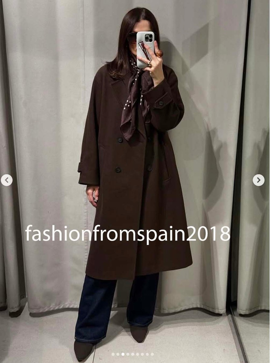 ZARA NEW WOMAN BNWT SOFT OVERSIZED COAT BROWN XS-XXL 3046/298/700