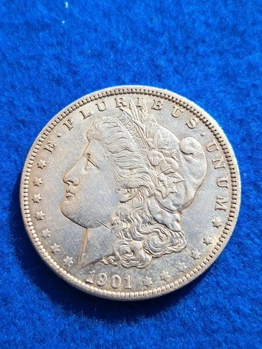 1901-O Silver Morgan Dollar. Nice Luster, AU+