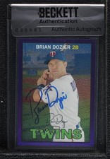 BAS 2016 Topps Heritage Hot Box Chrome Purple Refractor Brian Dozier Auto ow6
