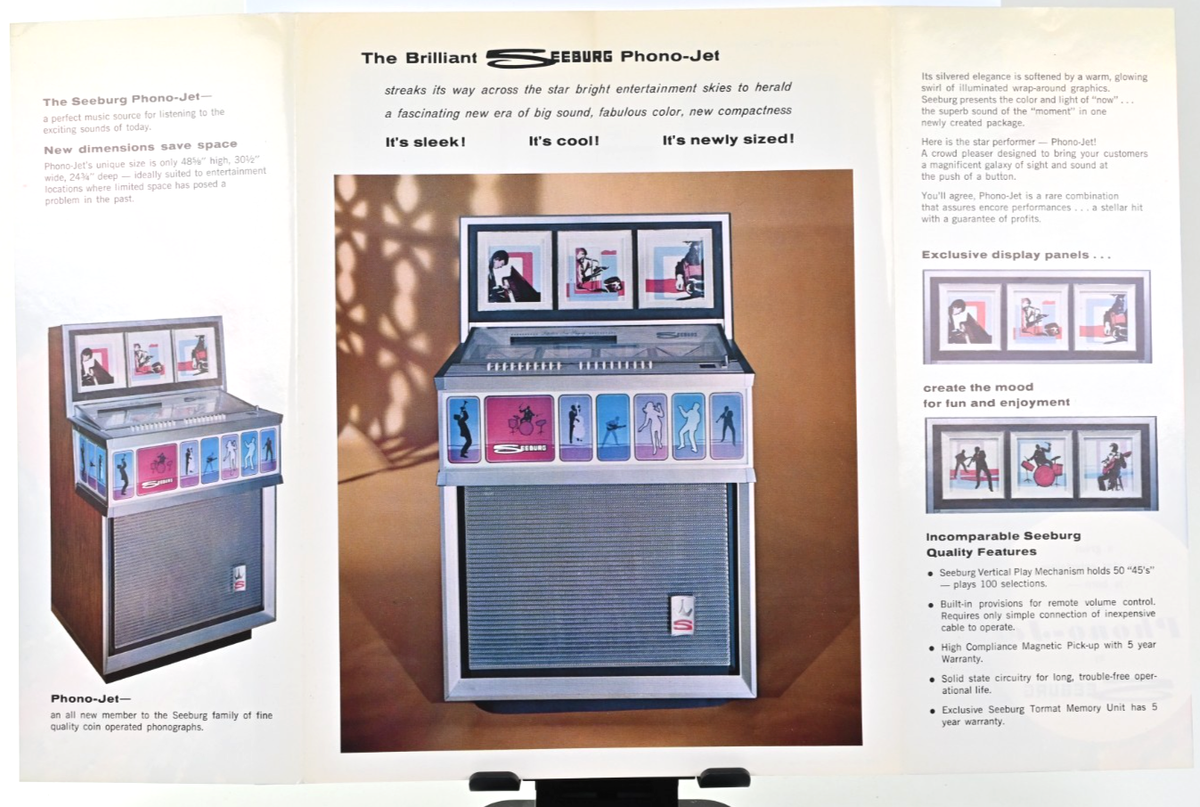 1967 Seeburg Phono-Jet Juke Box vintage Advertising Flyer | eBay