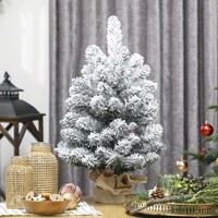 Homcom Mini KüNstlicher Weihnachtsbaum 60 Cm Tannenbaum KüNstlich Mit Schnee