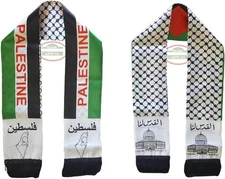 Palestine Flag Scarf Silk Neck Palestinian Scarfs Arab Gifts Palestine... 