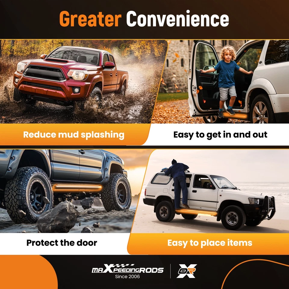 Running Board Side Steps for Mercedes-benz W164 ML350 ML500 ML550 2006-2011 4.7" - Image 2 of 4