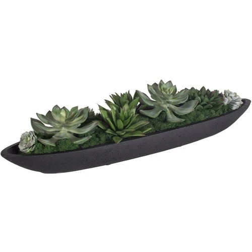 Uttermost 60260 Verde Succulent Black and Green Centerpiece In Bowl - Picture 2 of 8