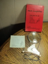 Vintage Neck Magnifier Read Tool  w/ Box  8" long  Japan