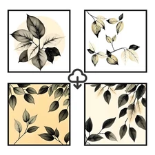 Set 4 Realistic Digital Wall Art Print Modern Home Decor Printable Instant #46