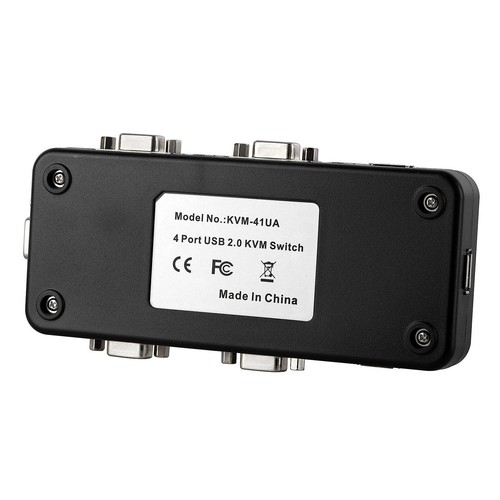 KVM Console 4 Port USB VGA PC Switch Dock Keyboard Video Mouse Share Hub Adapter - 第 10/11 張圖片