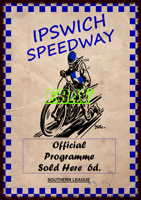 Workington Speedway Programme Sales Aged Look Retro Style A4 Size Poster Workington Speedway Programme Sales Aged Look Retro Style A4 Size Poster