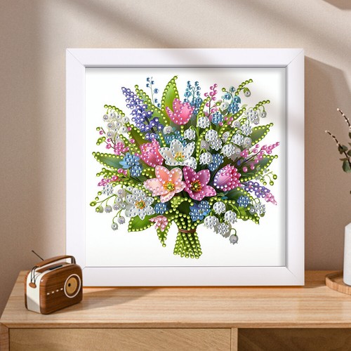 5D Flower DIY Partial Special Shaped Drill Diamond Painting Kit W/ Frame - Zdjęcie 63 z 63