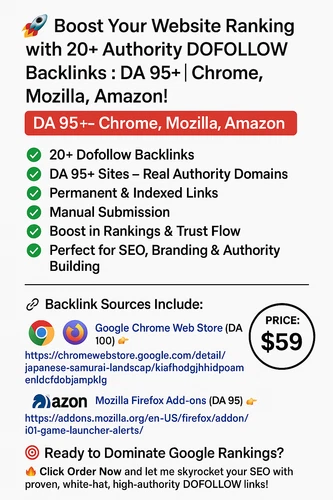 🚀 Boost Your Website Ranking with 20+ Authority DOFOLLOW Backlinks | DA 95+