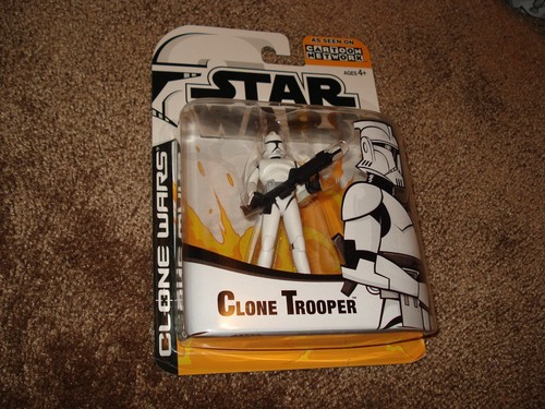 SAMMLERSTÜCK "Clone Trooper" WEISS Clone Wars 2005 STAR WARS Cartoon Network NEU