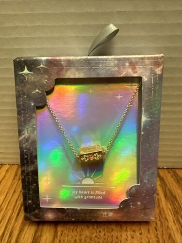 “gratitude” Rising Sun Spinner Pendant Necklace - Gold Dipped Cubic Zirconia