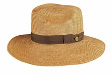 Stetson Sundowner Panama Straw Fedora Hat Size Medium Butterscotch TSSDWN-1930