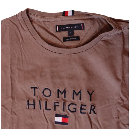 Tommy Jeans Mens Crew Neck T-Shirt Size M Brown Tommy Hilfiger Designer Menswear - Picture 2 of 3