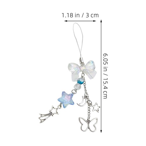 2 Pcs Mobile Phone Accessories Charms Lanyard Star Strap Miss Cute Keychain - 第 12/12 張圖片