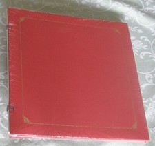 Creative Memories 12 X 12 Red Open Spine Scrapbook Album with Gold Trim