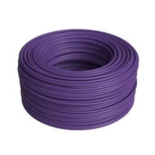 CAT6 ETL  CMR Riser Ethernet Cable 23AWG Solid Bare Copper Wire Purple 500ft 