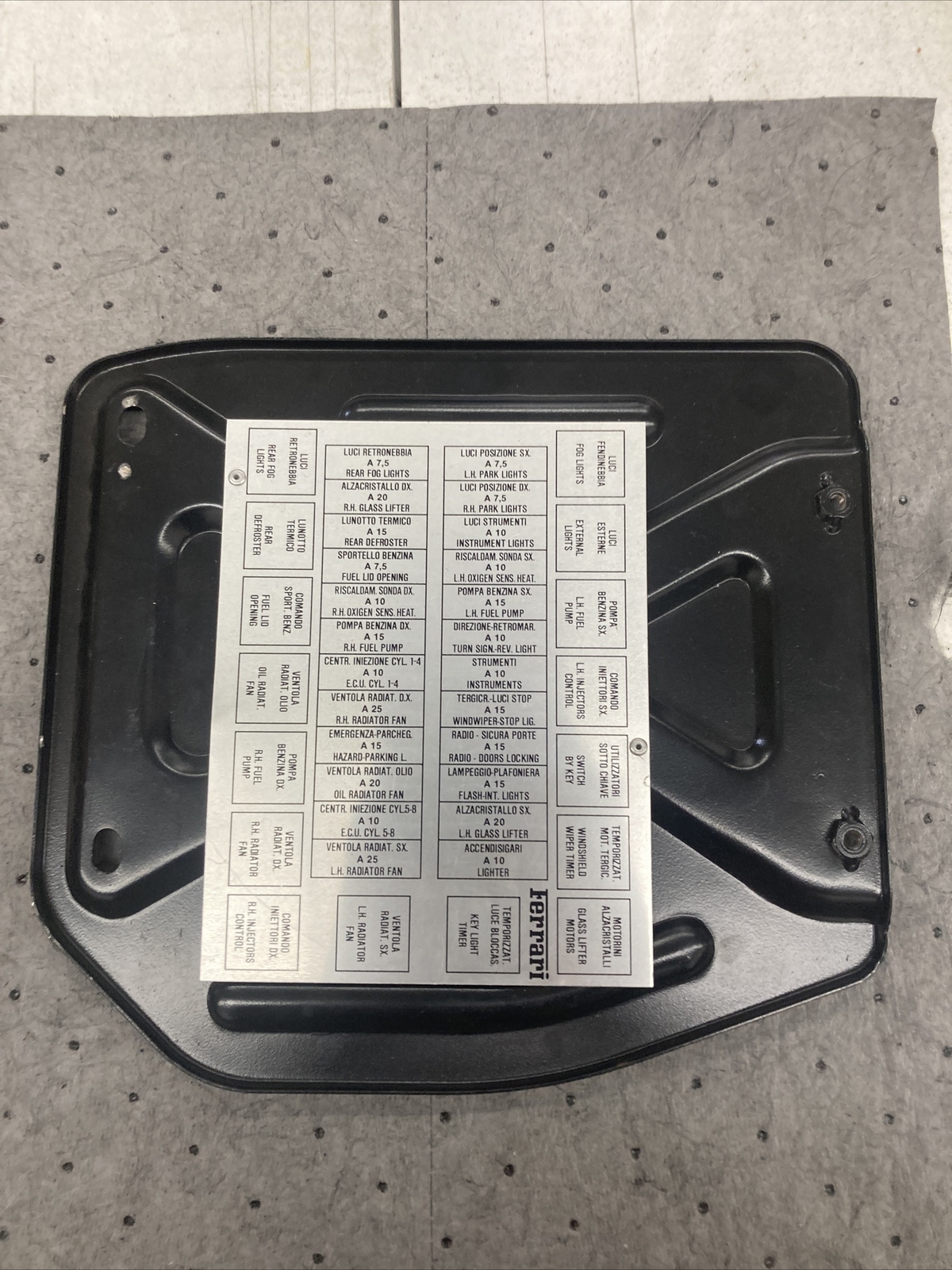 Ferrari 348 Fuse Box Panel