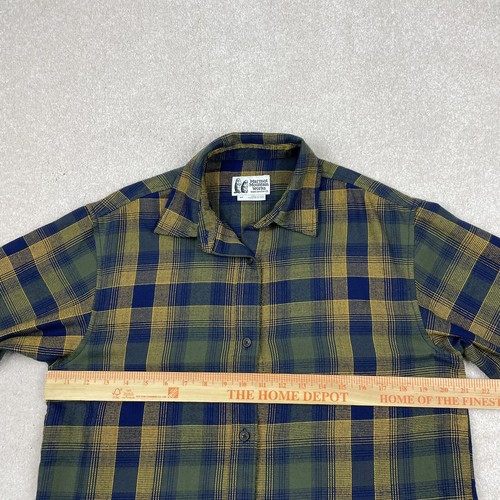 Marmot Men's Small Fairfax Midweight Green Plaid Flannel Long Sleeve Hiking - Picture 9 of 12