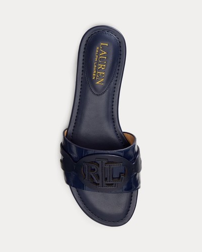 Lauren Ralph Lauren Alegra Crocodile Embossed Navy Blue Leather Sandals UK 6 - Bild 6 von 9