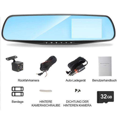 4K 10"Touch Screen Dash Cam Dual Car Rear View Mirror Camera WIFI Video Recorder - Picture 41 of 74