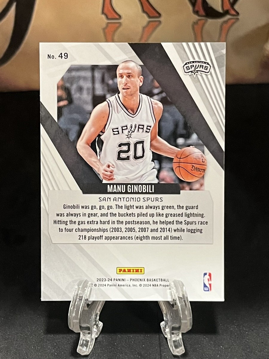 2023-24 Panini Phoenix Manu Ginobili #49 Red Ice Phoenix San 